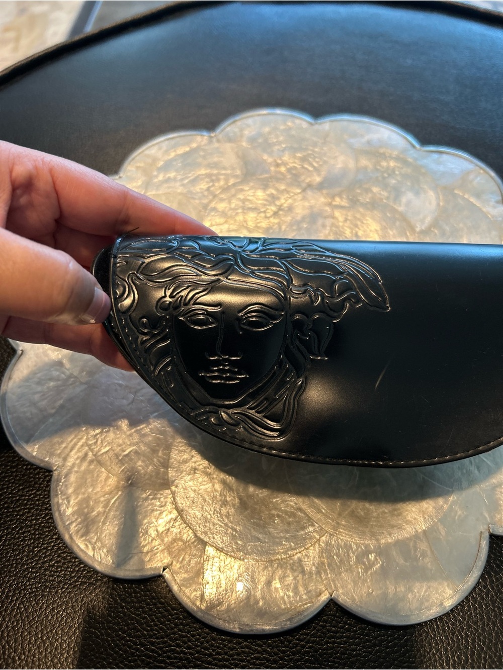 Versace Black Eyewear Case with Velvet lining!